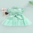 thumbnail image 4 of Petites Filles Doux Style Robe Maille Épissure Princesse Jupe, 4 of 9