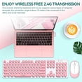thumbnail image 4 of SUTENGDA Liquidation Combo Clavier et Souris Sans Fil Rétro Touches Rondes Ultra Mince Silencieux 2,4 GHz pour Ordinateur Portable, 4 of 5