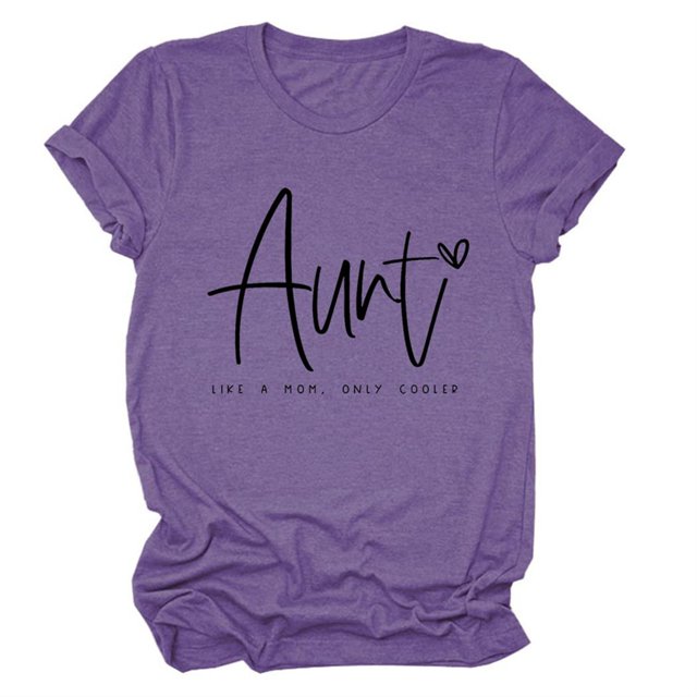 LUOGENLI T-shirts pour Femme pour Femmes Mode Féminine Décontractée Lettre Manches Courtes Col Rond T-Shirt Haut 4xlt T-shirts pour Femmes T-shirts Graphiques Fête de la Saint-Patrick Violet TG