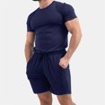 thumbnail image 3 of Men’s Summer 2-Piece Beach Short Sleeve Shirts & Shorts Pants Sets, 3 of 8
