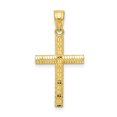 thumbnail image 1 of 10K Yellow Gold Diamond Cut Cross Pendant, 1 of 2
