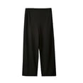 thumbnail image 3 of Sentmoon Pajama Pants Women Oversized High Waist Petite Wide Leg Pants for Women Solid Color with Pockets Breathable Lounge Pants Winter for Halloween Parties, 3 of 4