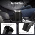 thumbnail image 3 of Cur Cup Holder, Expandable Car Cup Holder Adapter with 2.5-3.8" Adjustable Base, Shockproof Car Bottle Holder Expander, Compatible with Yeti, Nalgene, Hydro Flask 20-40oz Cup, Mugs & Bottles, 3 of 7