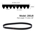 thumbnail image 2 of Unique Bargains 280J8 PJ V-Ribbed Belt 8 Ribs 28' Length x 0.74' Width, EPDM Industrial Transmission Serpentine Belt, 2 Packs, 2 of 5