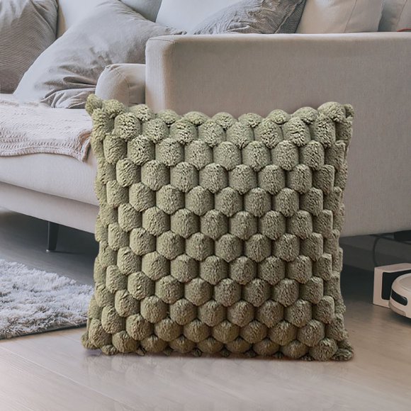 Yeciiwht Throw Pillow Covers 18x18" Weaving Snowflake Velvet, Solid Color Outdoor Pillow Covers Office Sofa Lumbar Support Pillow Cases Bedside Pillowcase Cushion Cover