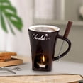 thumbnail image 2 of Cagogo under $5 Chocolate Fondue Pot, Chocolate Fondue Ceramic Pot, Cheese Melting Candle Warmer, Fondue Set with Forks, Home Dessert Melting Pot, Romantic Dinner Fondue Set, 2 of 6