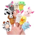 thumbnail image 2 of 10 Pcs Animal Finger Puppets Hand Puppet Toys For Children Storytelling And Role Playing Soft Velvet Material, 2 of 6