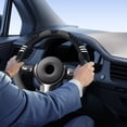 thumbnail image 4 of Grey Stretchable Steering Wheel Cover Without Inner Ring Plush Material For Comfortable Grip Universal Fit For Most Cars 14.97 Inches Easy To Install And Non Slip Design For Safe Driving, 4 of 6