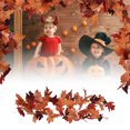 thumbnail image 4 of Artificial Maple Vine, Autumn Flexible Plastic Maple Leaf Garland Household  For Halloween Double Maple Leaf Rattan Type A,Two Leaf Maple Leaf 7 Leaf ,Double Maple Leaf Rattan Type, 4 of 8