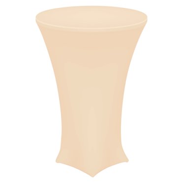 Unique Bargains Nappe de Cocktail Ronde 24 Pieds x 43 Pieds, Nappe Extensible en Spandex Style Garçon Haut, Housse de Table, (Or Champagne)