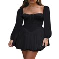 thumbnail image 1 of Robe de Soirée Mini Style Décontracté avec Manches Longues pour Femmes, 1 of 6