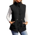 thumbnail image 1 of Mode Femme Gilet en Coton Uni à Simple Boutonnage Ajusté Cardigan Manteau, 1 of 5