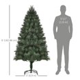 thumbnail image 3 of HOMCOM Arbre de Noël Artificiel de 6 Pieds avec Branches Réalistes Vert, 3 of 10