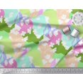 thumbnail image 2 of Soimoi Moss Georgette Fabric Floral Shirting Fabric Prints by Yard 42 Inch Wide, 2 of 3