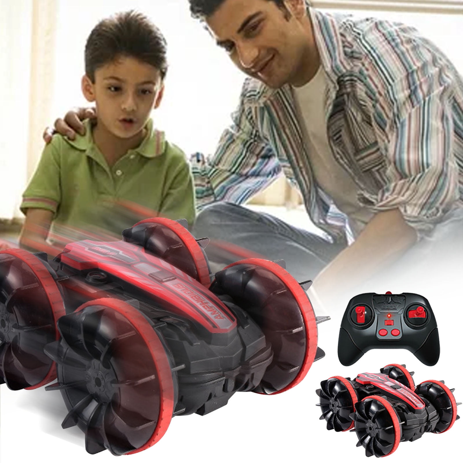 Remote Control Car for Kids Boys 4WD Off-Road Stunt Vehicle All-Terrain RC Car Toy with Remote Control and Durable Construction