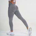 thumbnail image 2 of Kcodviy Yoga Sport Couleur Rehausse-Fesses Pantalon de Yoga en Coton pour Femmes Entraînement Physique Taille Haute Course Grossesse Pantalon de Yoga Pantalon de Yoga, 2 of 4