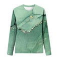 thumbnail image 5 of CEHVOM Femmes Dames Col Rond Hauts Amples T-Shirts Décontractés à Imprimé Blouse à Manches Longues Liquidation, 5 of 5
