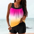 thumbnail image 2 of UPPADA 2 Piece Full Coverage Swimsuits for Women Floral Athleti Crewneck Bathing Suits High Waisted Tummy Control Modest Swimwear Comfy Tankini Top with Shorts Womens Tummy Control Tankini Yellow,2xl, 2 of 6