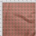 thumbnail image 3 of oneOone Polyester Lycra Fabric Leaves & Floral Block Printed Craft Fabric BTY 56 Inch Wide, 3 of 4