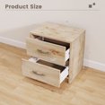thumbnail image 3 of Gymax 2PCS 2-Drawer Nightstand Modern Bedside Table w/ Storage for Living Room Bedroom Oak, 3 of 10