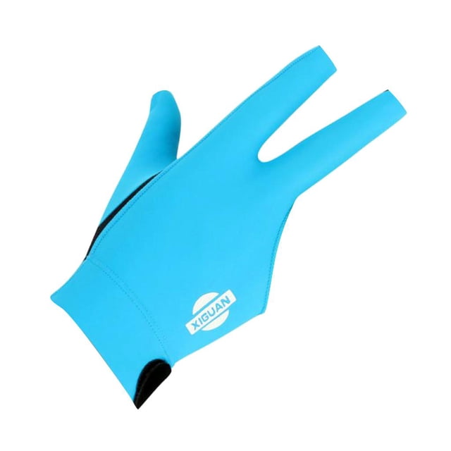 MagiDeal 3-Finger Elastic Right Hand Snooker Pool Billiards Glove Blue