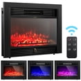 thumbnail image 1 of Gymax 28.5'' Fireplace Electric Embedded Insert Heater Glass Log Flame Remote, 1 of 10