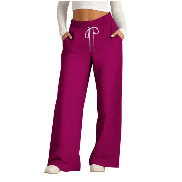 Pantalon Grand Simua Femme Taille Haute Mode Décontracté Pantalon Palazzo