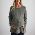 thumbnail image 2 of yoeyez Tunique en Tricot pour Femmes, Chandails à Manches Torsadées Patchwork, Col Ras du Cou Raglan, Chemises à Manches Longues, Hauts de Mode d'Automne 2024, Vert m, 2 of 7