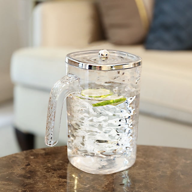 Cold Kettle Pitcher, 2 Liter Refrigerator Drink Dispenser, Iced Tea Lemonade Container, Large Capacity with Lid, Durable Plastic Carafe, Pour Spout for Kitchen Home Entertaining