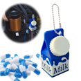 thumbnail image 2 of Pocket-Sized Pill Container Mini Milk Carton Pill Keychain for Backpack Pill Storage Purse for Handbag Lactose Unique, 2 of 8