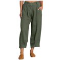 thumbnail image 1 of XZNGL Soft Pajama Pants for Women Casual Solid Color Loose Button Comfortable Straight Pants, 1 of 9
