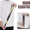 thumbnail image 4 of transemion 1 Ensemble Ceinture Élastique Simple pour Enfants Garçons Boucle Ajustable Taille Extensible Réutilisable Lavable Jeans Accessoires de Vêtements Rayure Rouge Blanche, 4 of 9