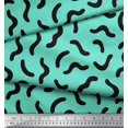 thumbnail image 2 of Soimoi Green Rayon Crepe Fabric Brush Stroke Abstract Decor Fabric Printed Yard 46 Inch Wide, 2 of 3
