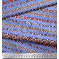 thumbnail image 2 of Soimoi Satin Silk Fabric Aztec Southwestern Printed Fabric 1 Yard 42 Inch Wide, 2 of 3