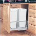 thumbnail image 3 of Rev-A-Shelf Double Pullout 50 qt. Kitchen Trash Can w/ Soft-Close, 5349-2150DM-2, 3 of 11