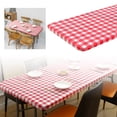 thumbnail image 2 of Nappe d'Extérieur à Bande Élastique, Housse en Caoutchouc, Motif à Carreaux, Extensible pour Camping, Banquets et Fêtes, 2 of 7
