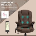 thumbnail image 4 of Vinsetto Massage Office Chair with 6-Point Vibration, Brown, 4 of 10
