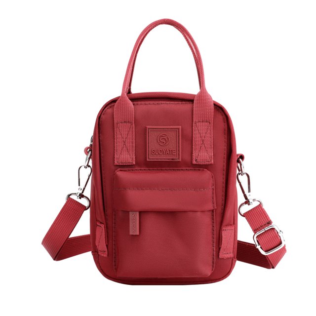 Mikilon Waterproof Multi-pocket Zipper One-shoulder Messenger Bag Nylon Cloth Mobile Phone Bag