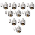 thumbnail image 2 of 10pcs Plug Crimp-Type UHF PL-259 Male Crimp Connector Adapter for RG142 LMR195 Type Coax Cable, 2 of 12