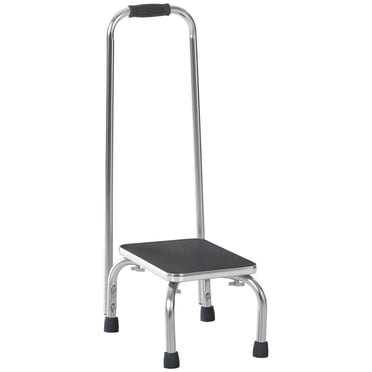 HOMCOM Marchepied Marchepied Robuste avec Poignée pour Adultes et Aînés, Portable avec Conception Antidérapante