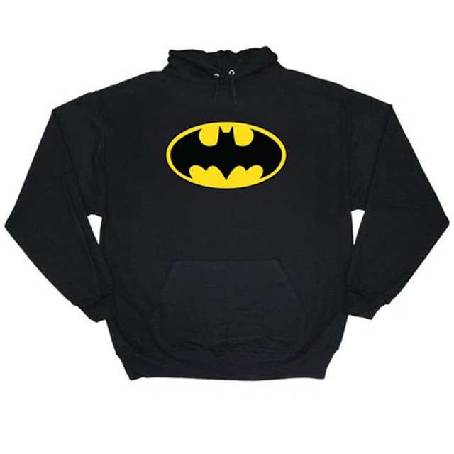 Trevco Batman-Classic Logo - Adult Pull-Over Hoodie - Black, 3X