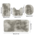 thumbnail image 3 of Ycandiee Bathroom Mat Set, Bathroom Rug Set 4 Piece, Soft Absorbent Microfiber Bath Mats and U-Shaped Contour Toilet Rug, Non-Slip, Machine Wash Dry, Plush Shaggy Bath Mats for Bathroom, 3 of 7