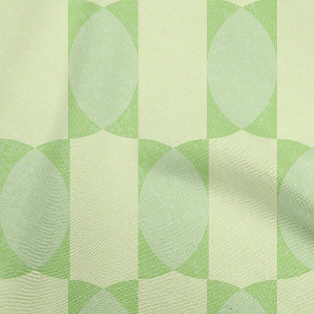 oneOone Cotton Silk Light Green Fabric Geometric Allover Shape Sewing Craft Projects Fabric Prints By Yard 42 Inch Wide