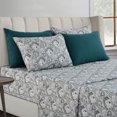 thumbnail image 3 of Lux Decor Collection 1800 Thread Count Egyptian Quality Super Soft Wrinkle Free 6 Piece Sheet Set (Full, White Grey), 3 of 5