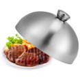 thumbnail image 1 of Couvercle de Steak, Couvercle de Hamburger en Acier Inoxydable Dôme de Fusion de Fromage, Couvercle de Protection Rond pour Gril, Couvercle à Vapeur avec Poignée Anti-Calcaire pour la Cuisson des Hamburgers Steaks Bacon, 1 of 8