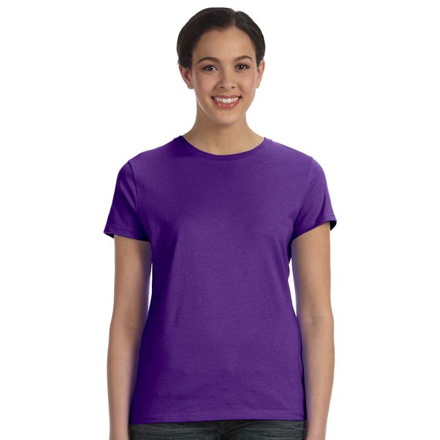 Hanes SL04 Womens Nano-T T-Shirt Size Large, Purple