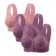 thumbnail image 1 of Posijego Women's Front Closure Bra 3 Pack Push up Wireless Bra Full Coverage Support Breathable Everyday Bras, 1 of 2