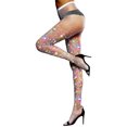 thumbnail image 4 of Fortune Women Sparkly Rhinestone Fishnets Stockings High Waist Tights Club Glitter Mesh Pantyhose, 4 of 5
