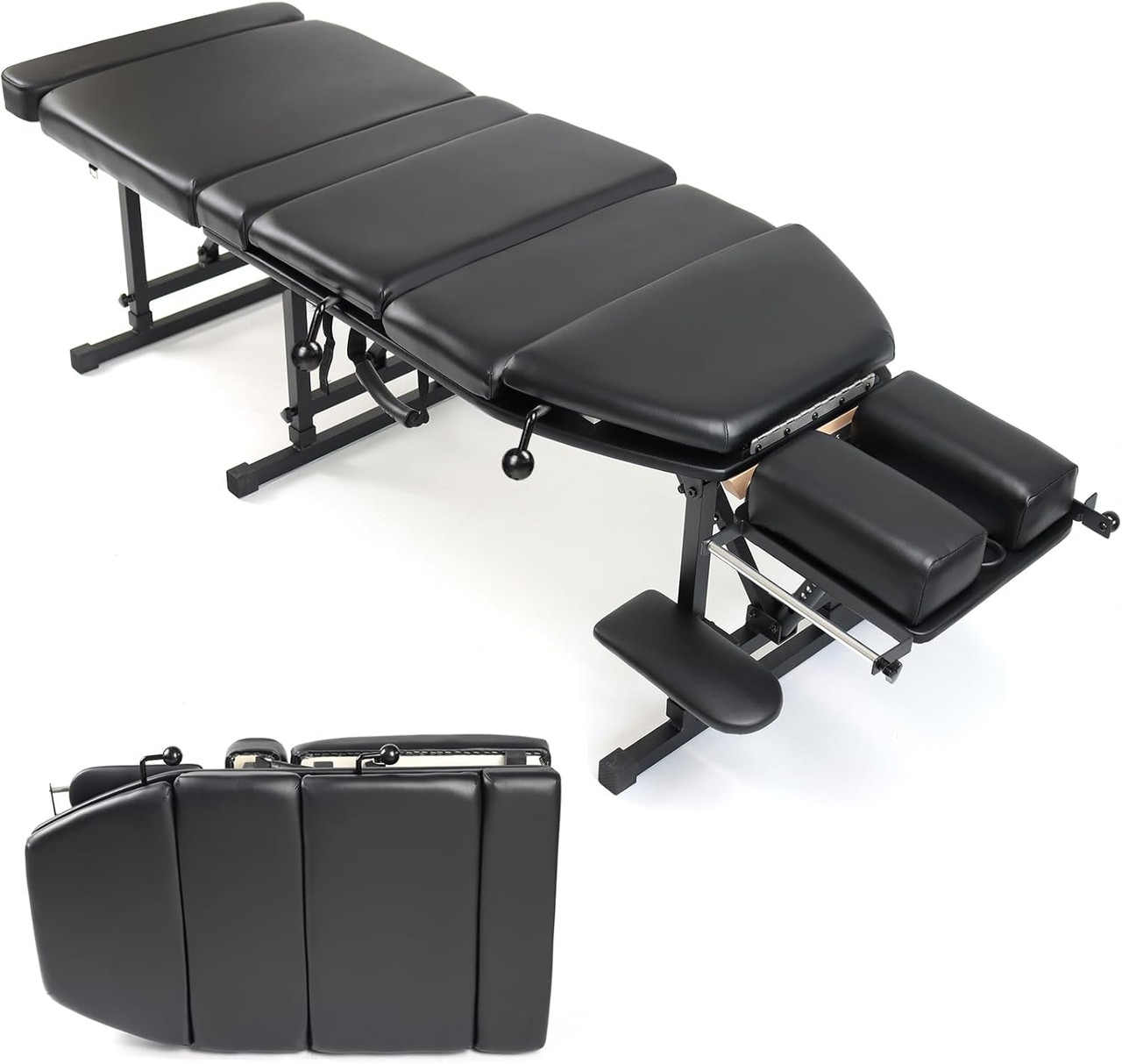 GEN'C BÉAUTY Table Chiropratique Professionnelle Portable 2 Pliantes
