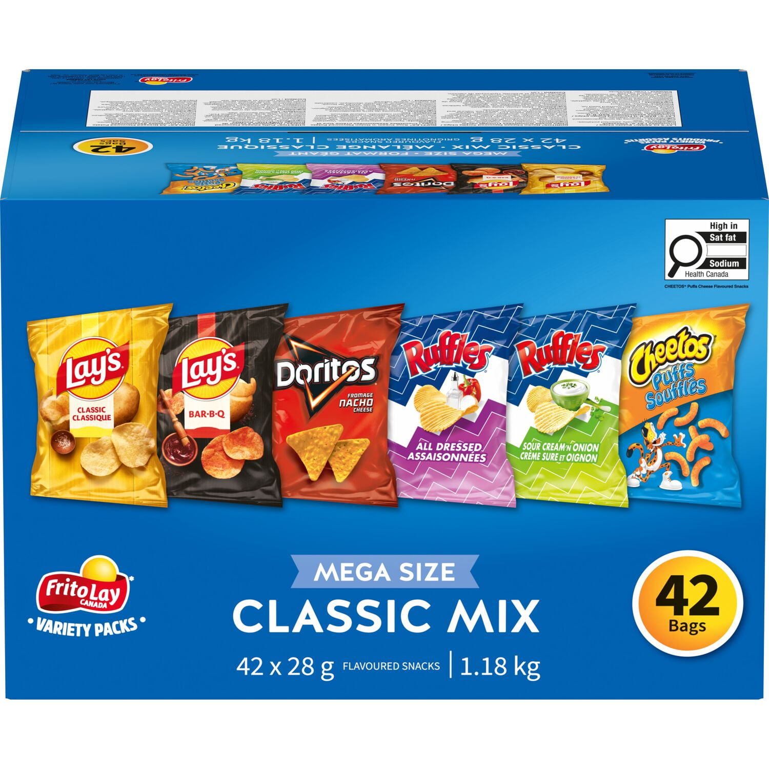 Frito-Lay Classic Mix Snacks Variety Pack 42 bags